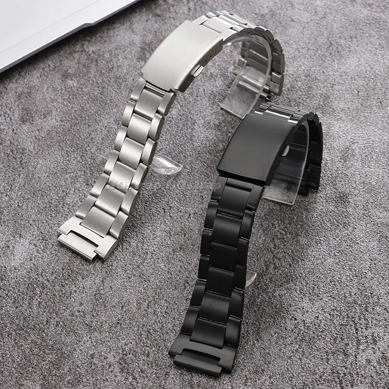 Фото Ремешок из нержавеющей стали для Casio F-108/W-218 F91W F84 W-800H SGW400 AE-1200/1300, 18 мм, металлический ремешок для часов, браслет со складной пряжкой №3