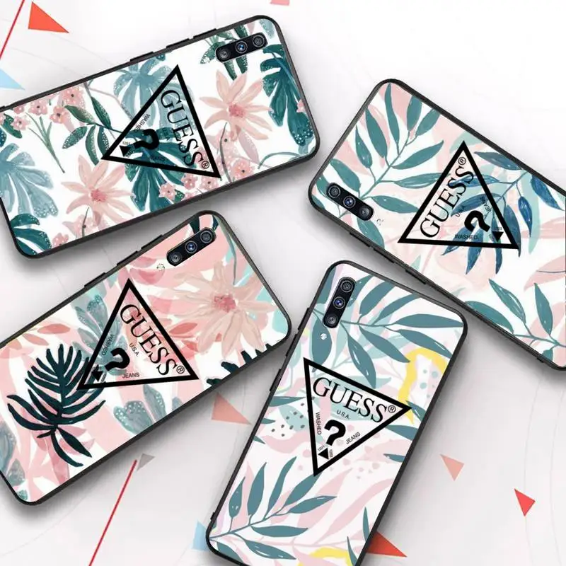 

Palm Tree Leaves Plant Flower Brand GUESS Phone Case for Samsung Galaxy A51 30s a71 A21s A70 10 A30 Capa
