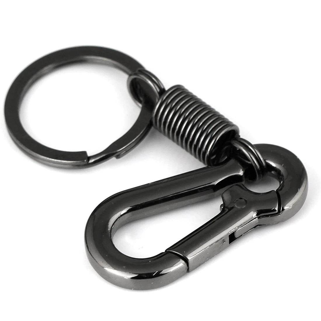 

Sturdy Carabiner Key Chain Key Ring Key Chain Spring Key Chain Business Waist Key Chain, Black