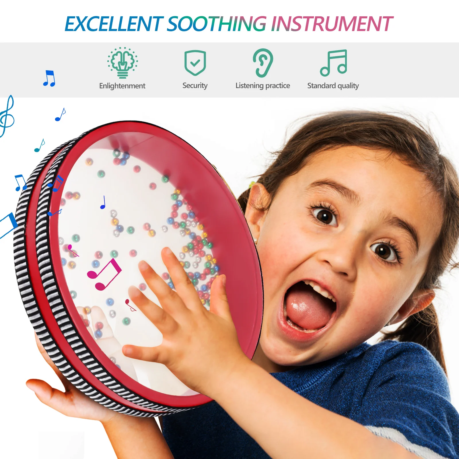Percussion Instruments Adult Ocean Drums for Beginners Steel Beads Wave Metal Child