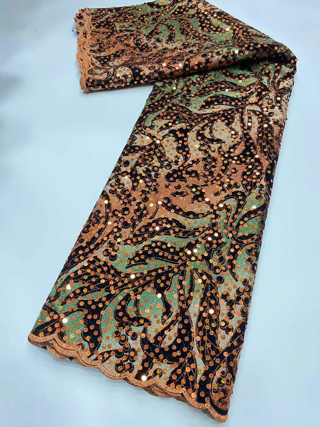 

Африканское нигерийское Сетчатое кружево, высококачественное бархатное кружево, вышивка блестками, французское Тюлевое кружево, ткань для...