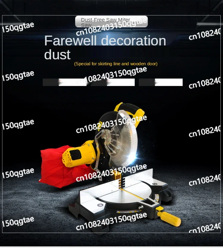 220 В 2200 Вт Беспыльная торцовочная пила Настольная 45 градусов Электрический