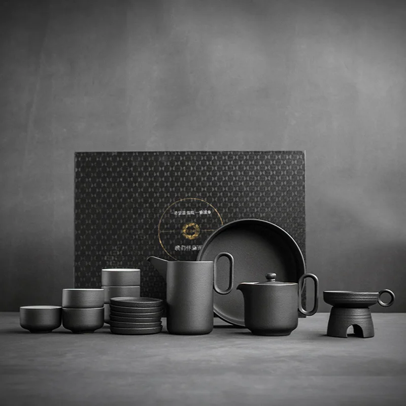 

Vintage Black Tea Set Portable Traditional China Matcha Coffee Tea Set Kung Fu Mug Teapot Travel Conjunto De Cha Tableware Set