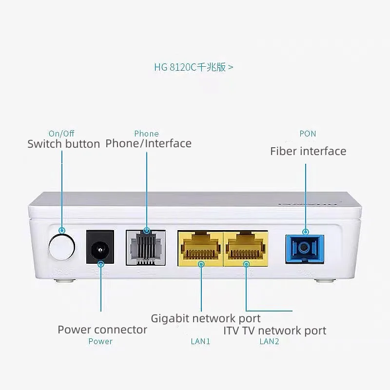 It is suitable for Huawei HG8120C FTTH GPON/Epon/Xpon Ont Optical Modem 1GE +1FE+1poth UN Fiber Optic Equipment Networkequipmt