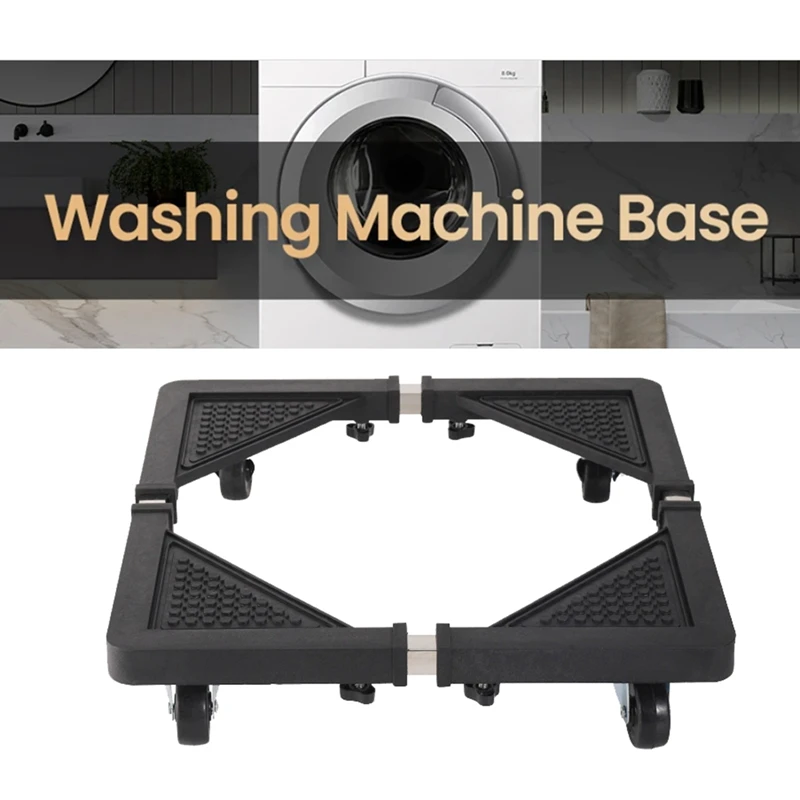 

Washing Machine Stand With Brake Dryer Holder Mobile Cart Storage Shelves Bathroom Tools