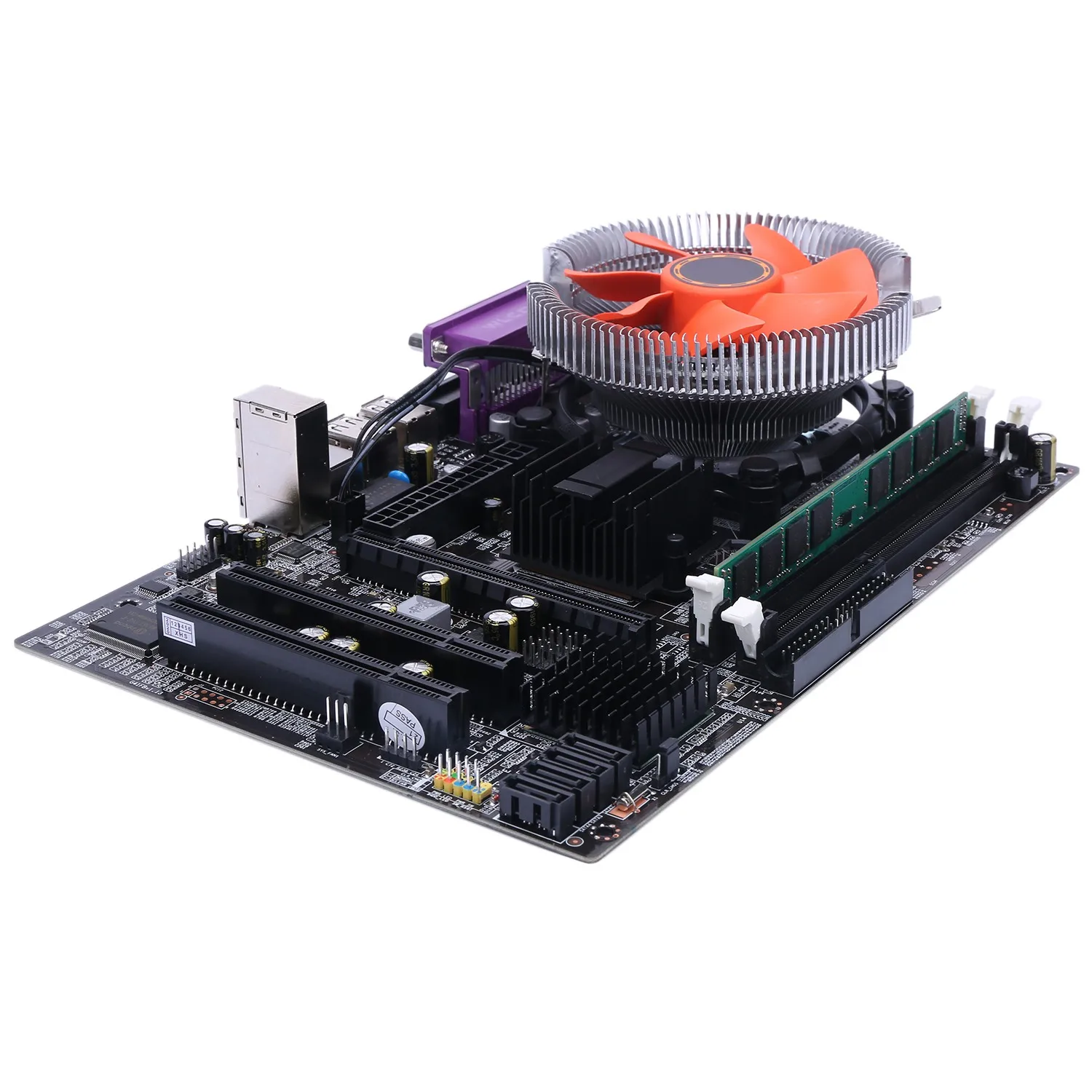 

G41 Desktop Motherboard For Intel Cpu Set With Quad Core 2.66G Cpu E5430 + 4G Memory + Fan Atx Computer Mainboard Assemble Set