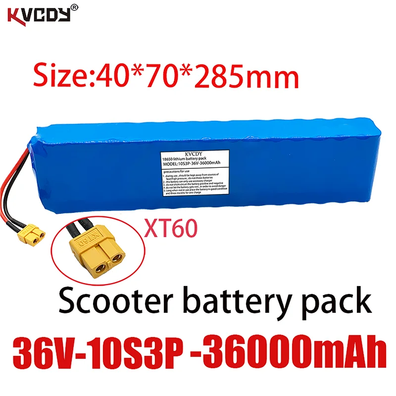 

Новый литий-ионный аккумулятор 36 В 36000 мАч 600 Вт 10s3p 20A Bms Xiaomi M365 Pro Ebike Fiets Scooter XT60 Tplug
