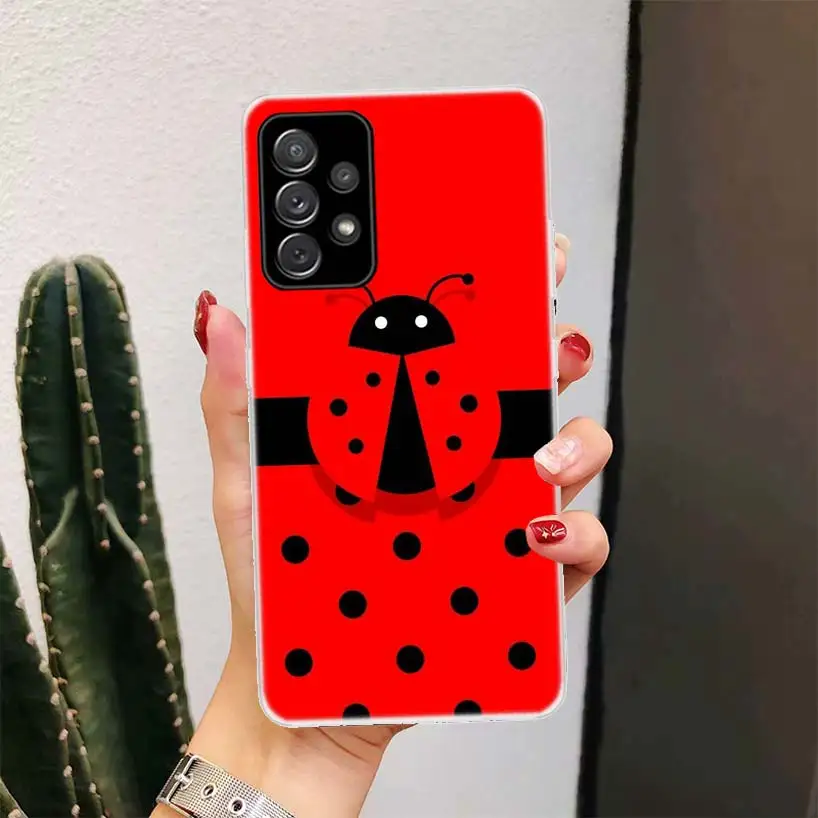 Чехол с семизвездочной божьей коровкой для Samsung Galaxy A15 A14 A13 A12 A55 A54 A53 A52 A32 A35 A34 A33 A25