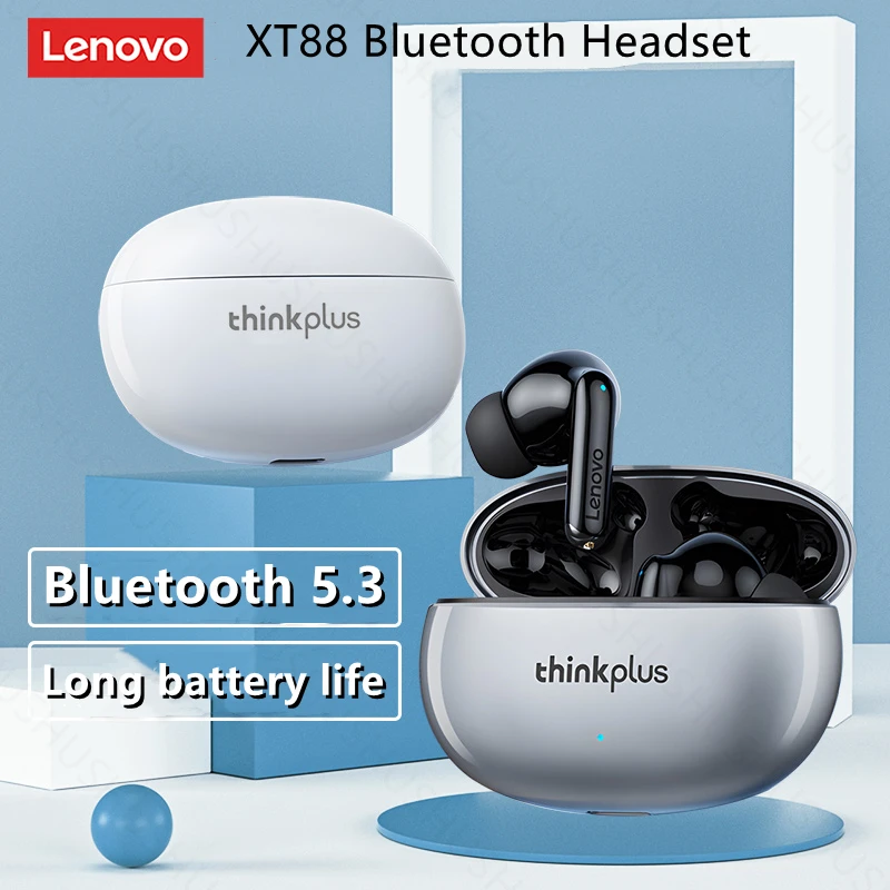 

Новинка оригинальные беспроводные наушники Lenovo XT88 TWS Bluetooth 5,3 двойное Стерео шумоподавление бас сенсорное управление длительный режим ожид...
