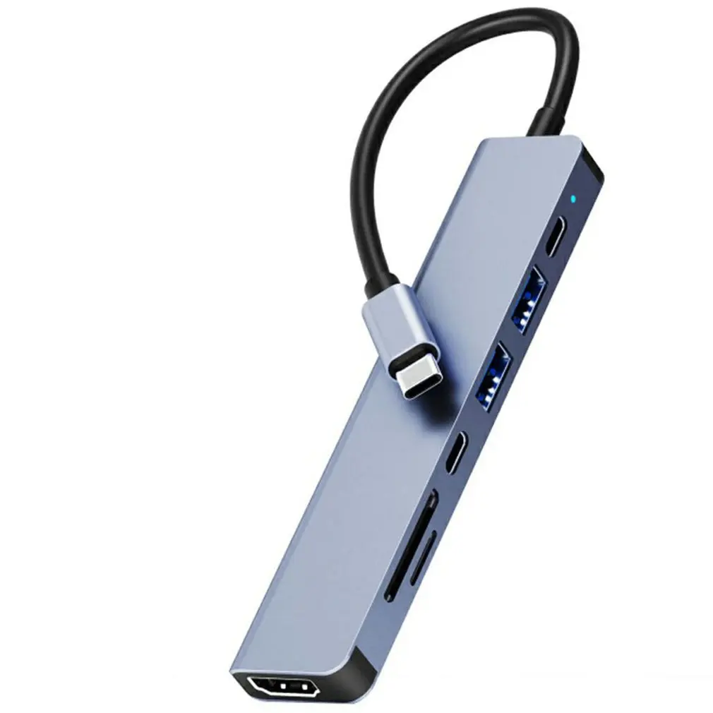 

Type C To HDMI-compatible USB Dual PD Seven-in-one Multi-port HUB Hub Portable Metal Adapter Multi-compatible