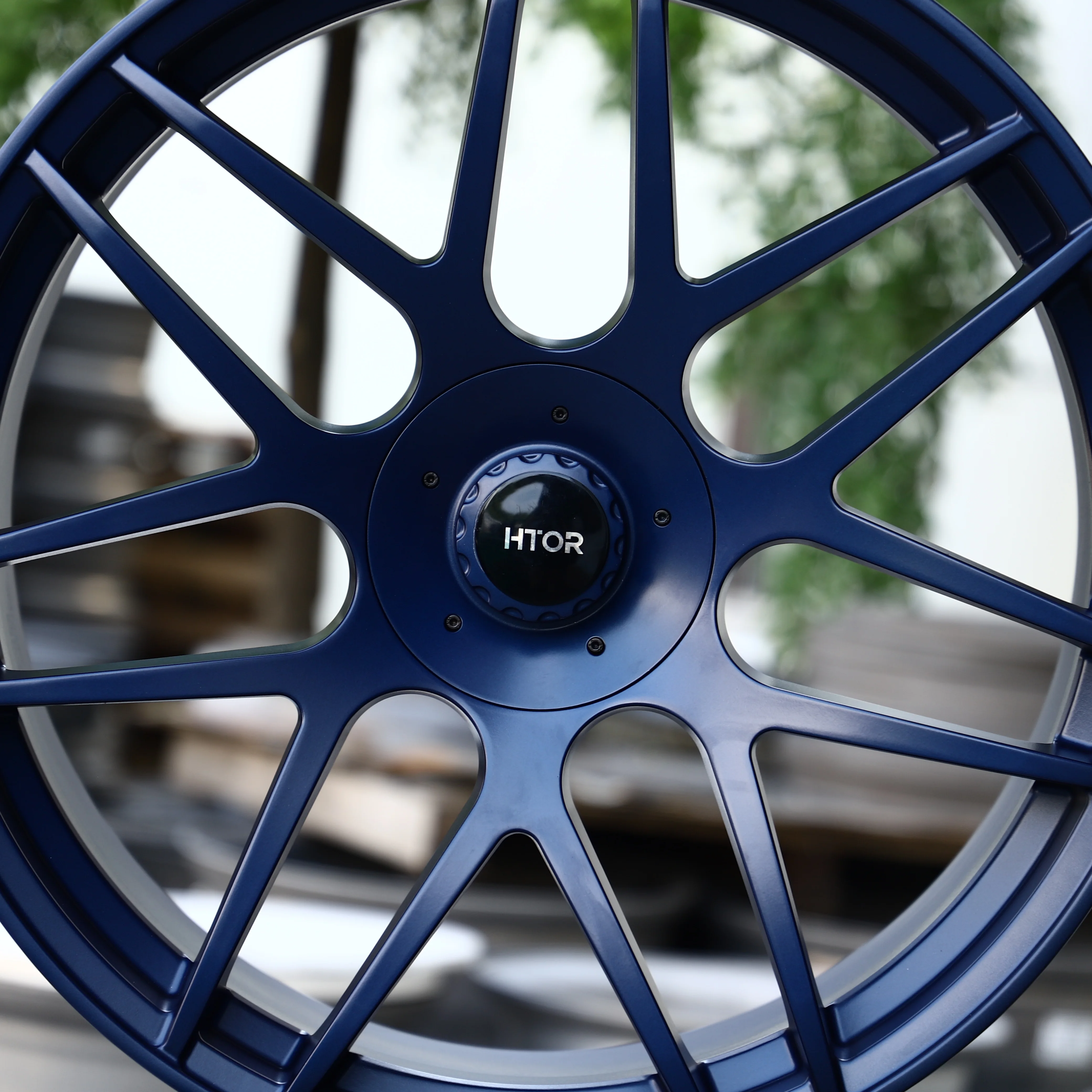 Фото Кованые диски JT 17x9.5 17x8.5 17x9 18x9 20x9 5x120 5x114.3 темно-синие с фальш-центром для 718 Boxster и 911 Targa 4 №4