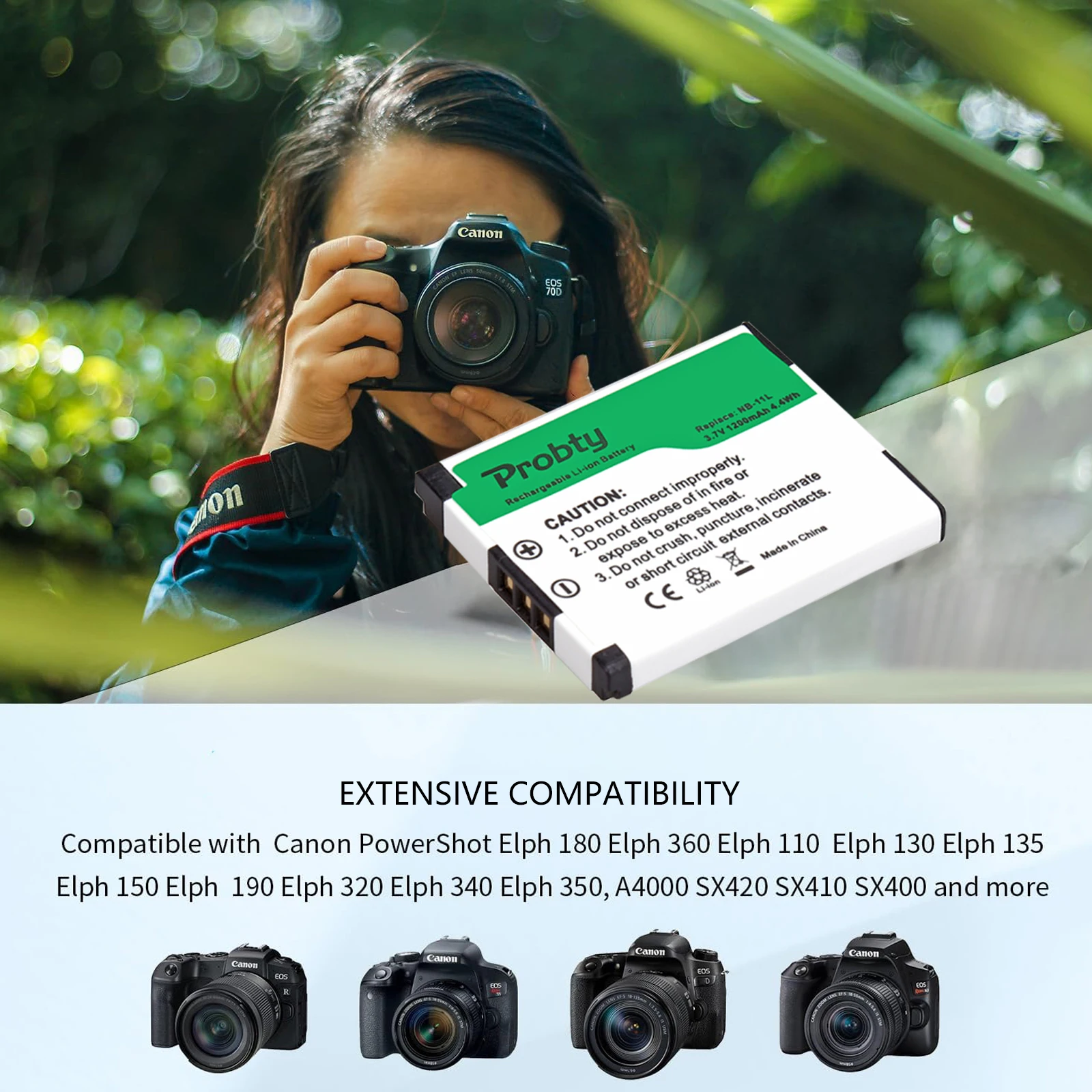 Аккумулятор NB-11L NB-11LH для Canon PowerShot A2300 IS, A2400 IS, A2500, A2600, A3400 IS, A3500 IS, IXUS 190, 185, 180, ELPH 130 HS (art.: 3920dc0ca373b) - 3920dc0ca373b