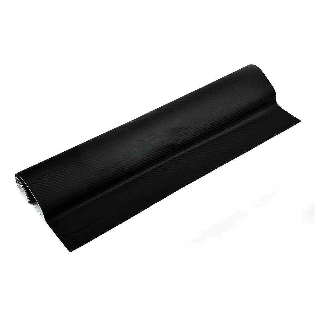 

Carbon Fiber Car Film Sticker Matt Black Decals Wrap 3D 50x200cm Durable