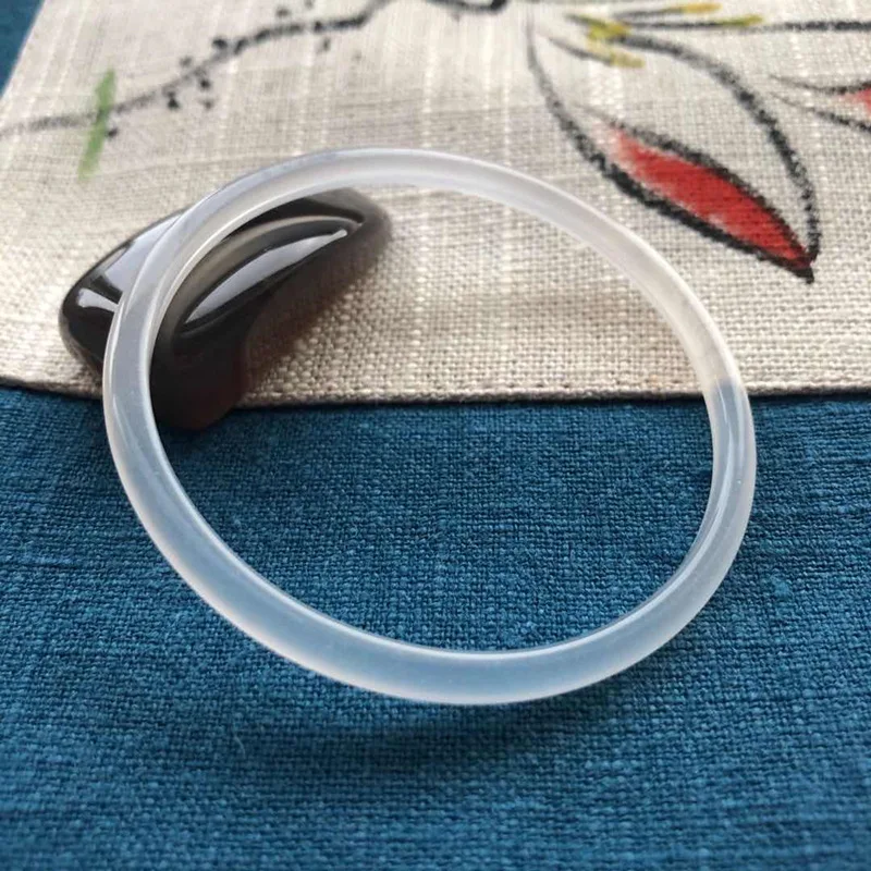 Оптовая продажа с завода агат ледяной цвет желе белый халцедон круглый бар Jingle