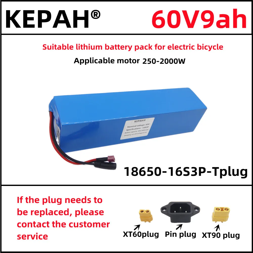 

Новый комплект литиевых батарей 60 в 9 Ач 16S3P подходит для скутера и монтажа в комплекте высокоемкого горного велосипеда 60 в + зарядное устройство