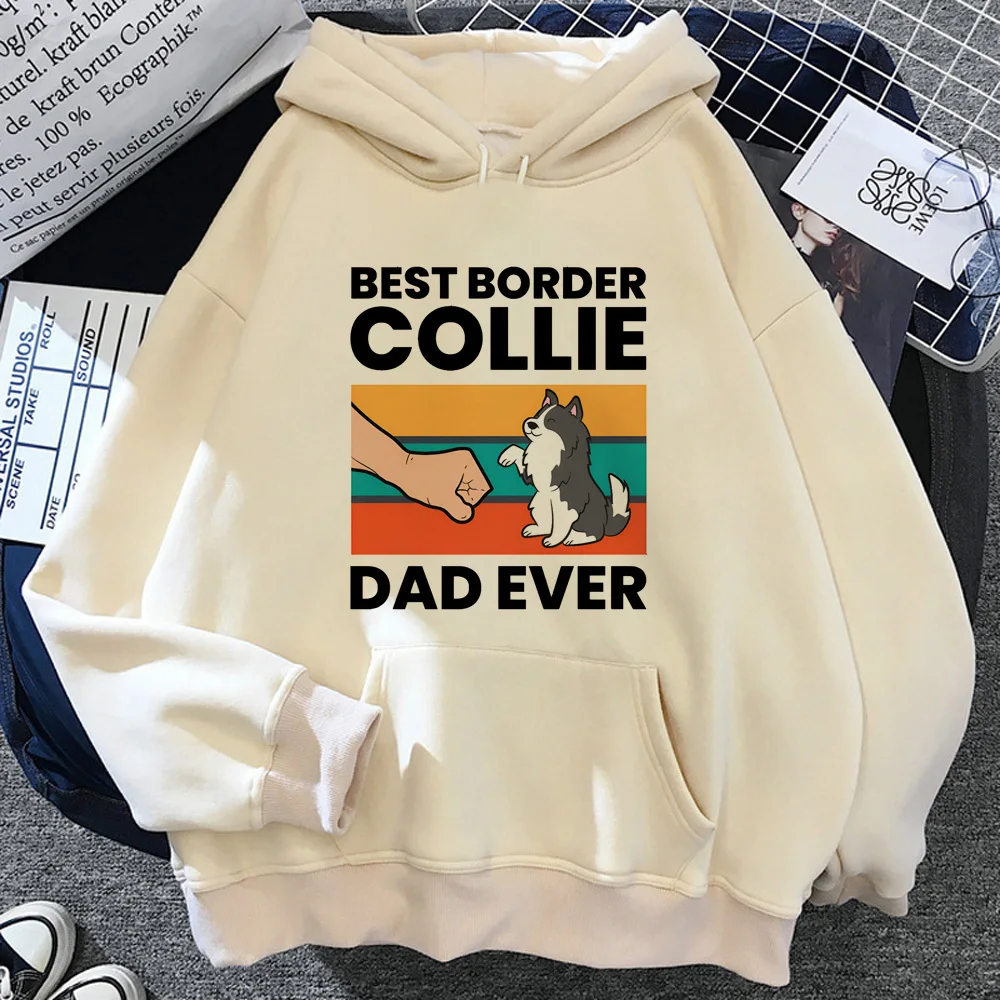 Border Collie hoodie patterned casual wear comic comfortable funny printed design girl tracksuits anime youthful soft fabric