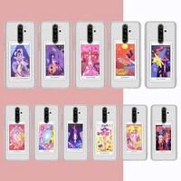 maiyaca aya takano tarot card phone case for samsung a51 a52 a71 a12 for redmi 7 9 9a for huawei honor8x 10i clear case