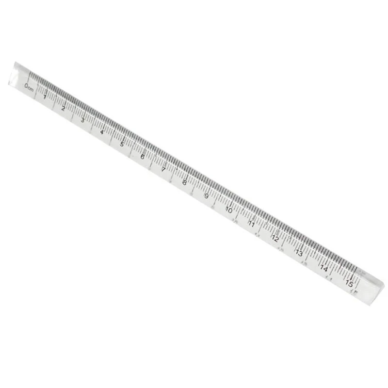 

15cm Transparent Straight Ruler Students Stationery Simple Triangular Rulers Kids Scale On Both Sides Acrylic Measuring Tools