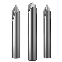 carbide chamfering milling cutter tungsten steel cnc cutters v shaped end mill deburring router bit 60 90 120 degree 3 flutes