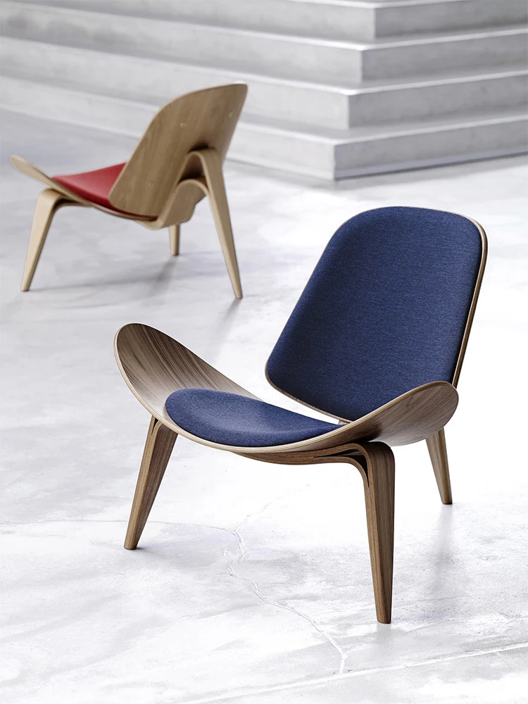 

Nordic Chair Chair Simple Single-Seat Sofa Chair Leather Shell Chair