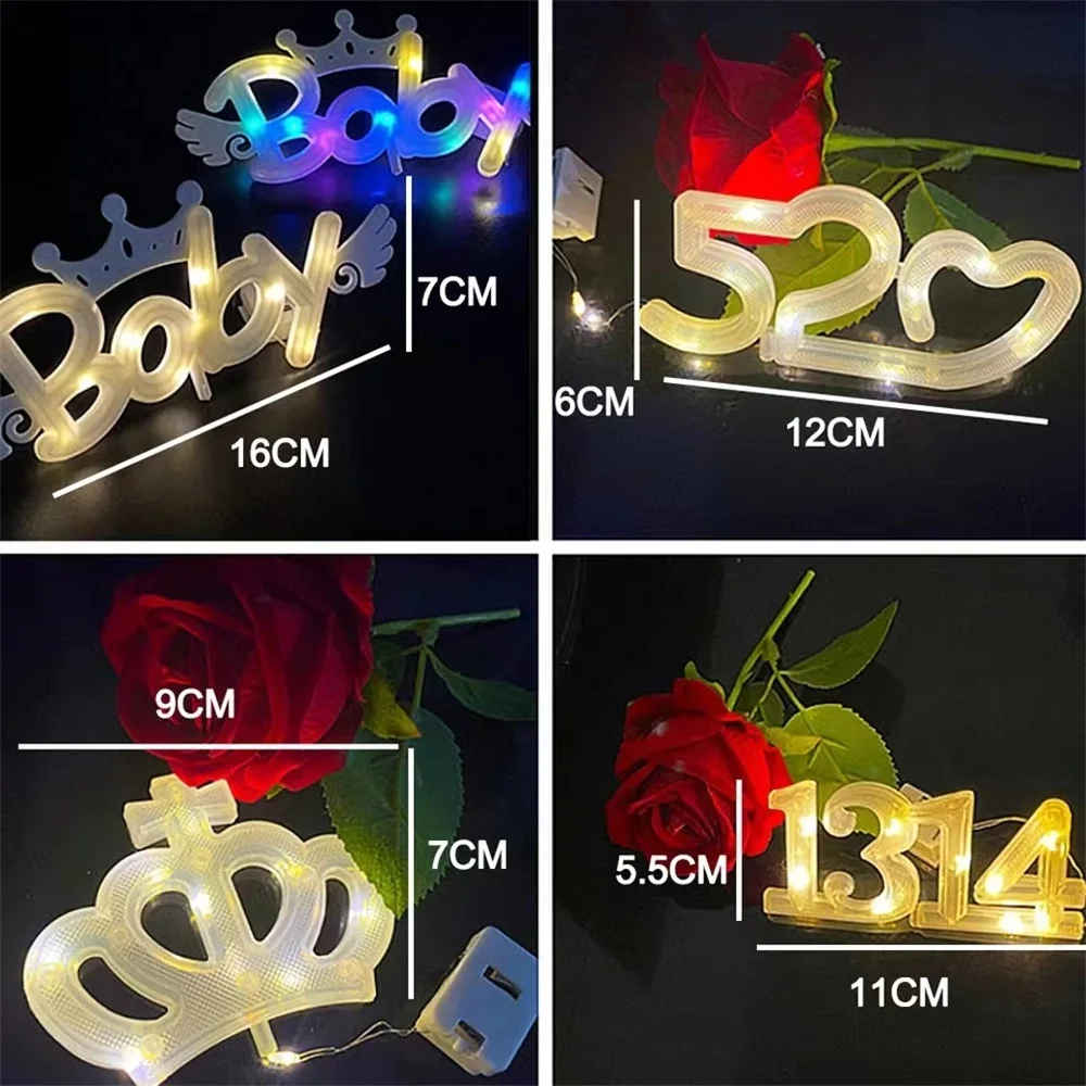 

Светодиодные светящисветодиодный лампы в виде надписей, романтическое признание, атмосферное освещение на день рождения, свадьбу, День Свя...