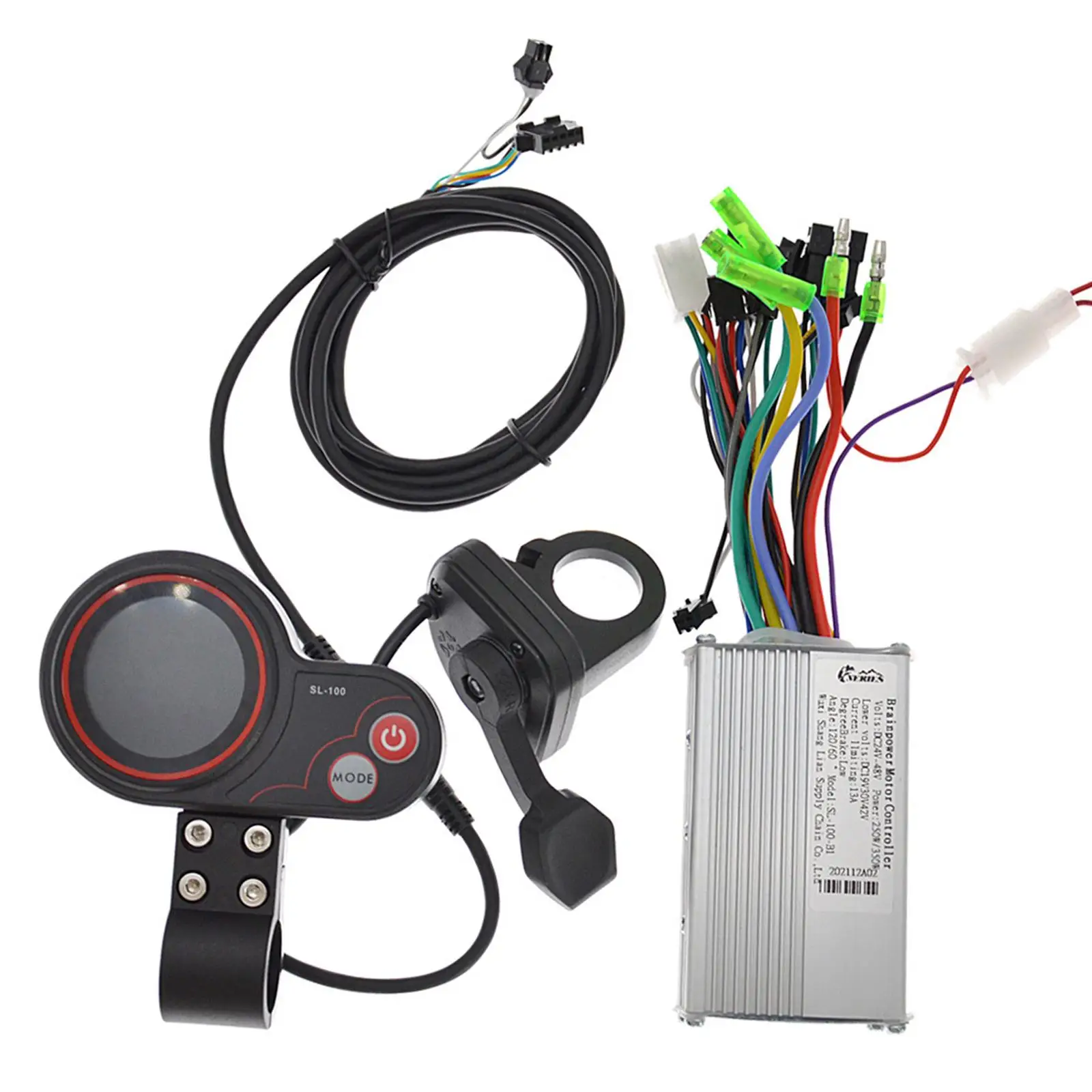 E-Bike Electric Scooter Brushless Hub Motor Controller with Color LCD 250W/350W Thumb Throttle Kit |