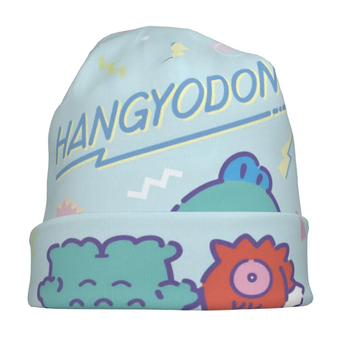Фото Капот Kawaii Fish Hangyodon, крутая уличная шапка Skullies, мужские и женские теплые шапки двойного назначения №3