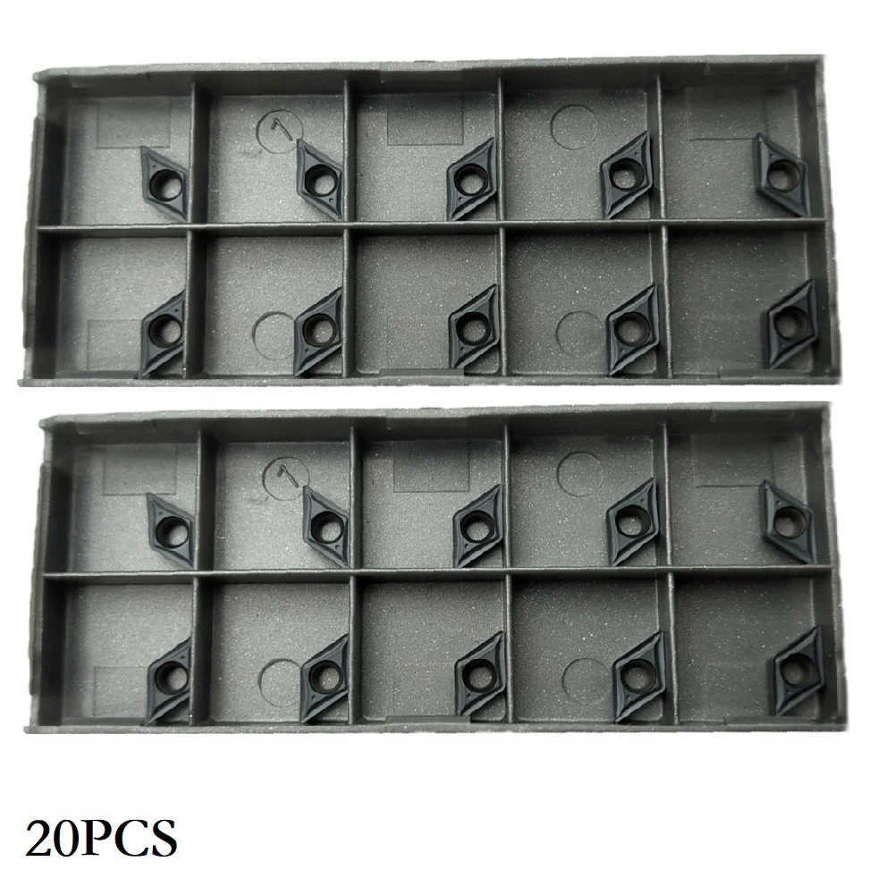 

20pcs DCMT070204 Carbide Inserts VP15TF Insert High Hardness Wear Sturdy For Lathe Turning Tool Holder Boring Bar