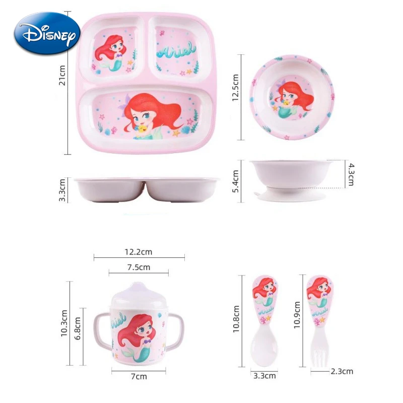 Детская ложка и вилка Disney маленькая русалочка столовая посуда рисовая миска