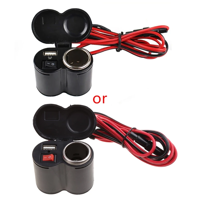 

Car Motorcycle Bike Waterproof Cigarette Lighter USB Power Charging Socket New 50LC