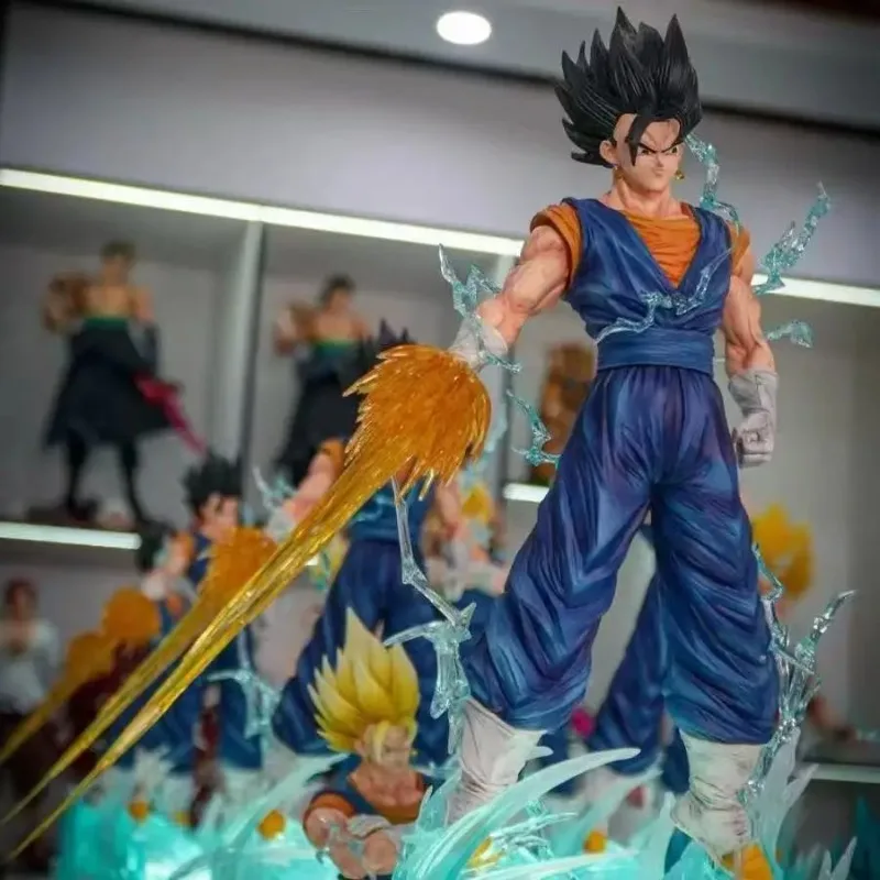 Фото В наличии JT Toys Dragon Ball Z Vegetto Фигурка HB Люминесцентная Трехголова Замена Фигурка Супер Сайян Статуя JT Модель Игрушки Подарки №4