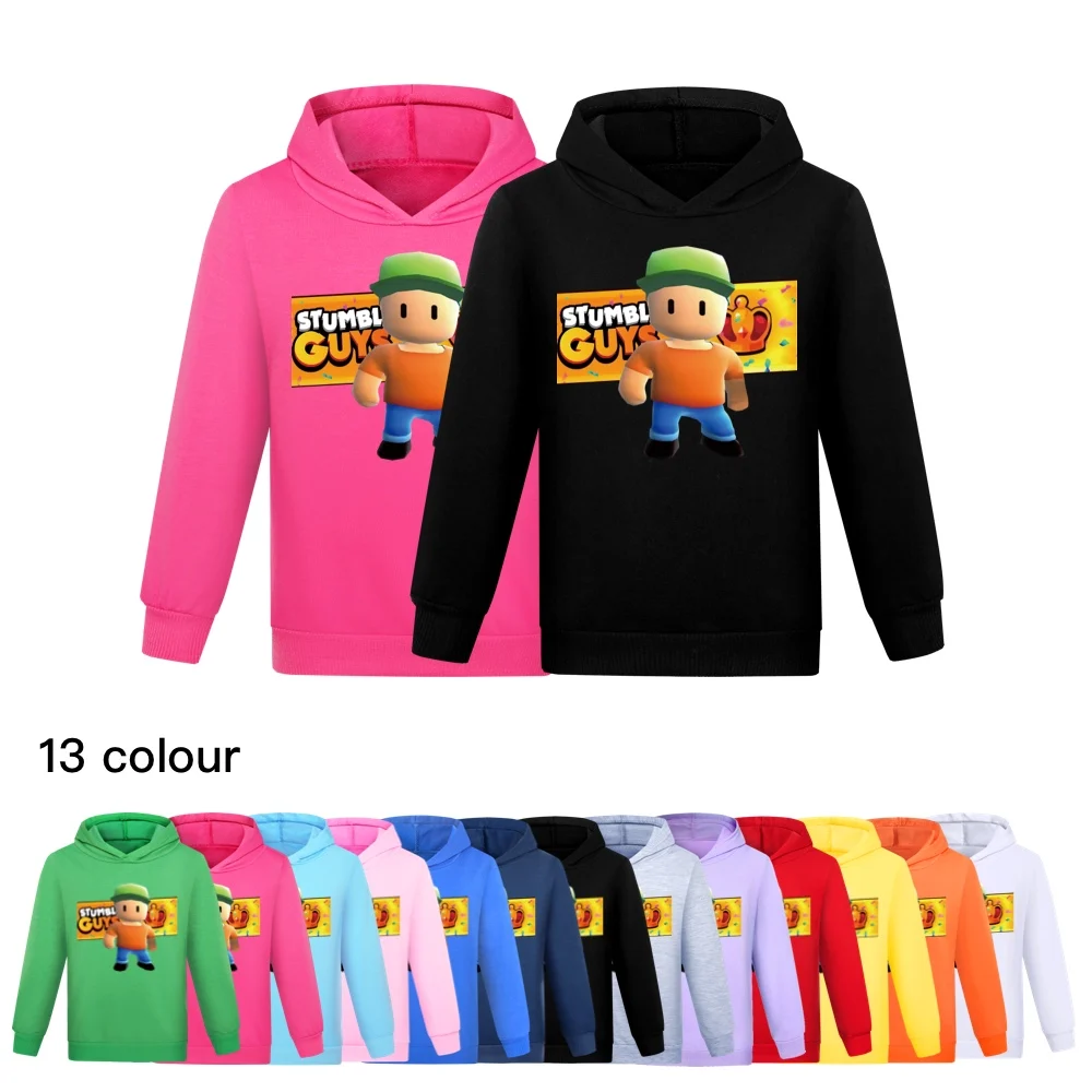 

Cartoon Stumble Guys 3D Hoodie Harajuku Tracksuit Men Boys Hip-Hop High Street Sweatshirts 3D Game Stumble Guys Pullover Clothes