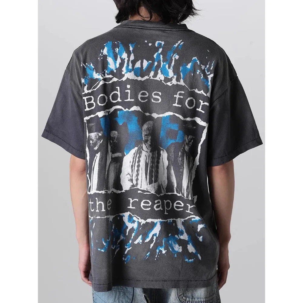 NIGO Мужская летняя винтажная футболка с короткими рукавами Do Old Destruction