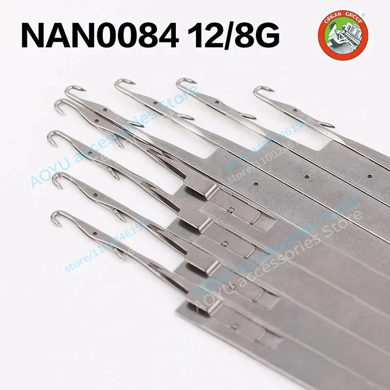 Фото 50 шт. Иглы-крючки ORGAN NAN0084A Vosaspec 8975-64-39Z 12/8G для китайских вязальных машин SHIMA SEIKI №2