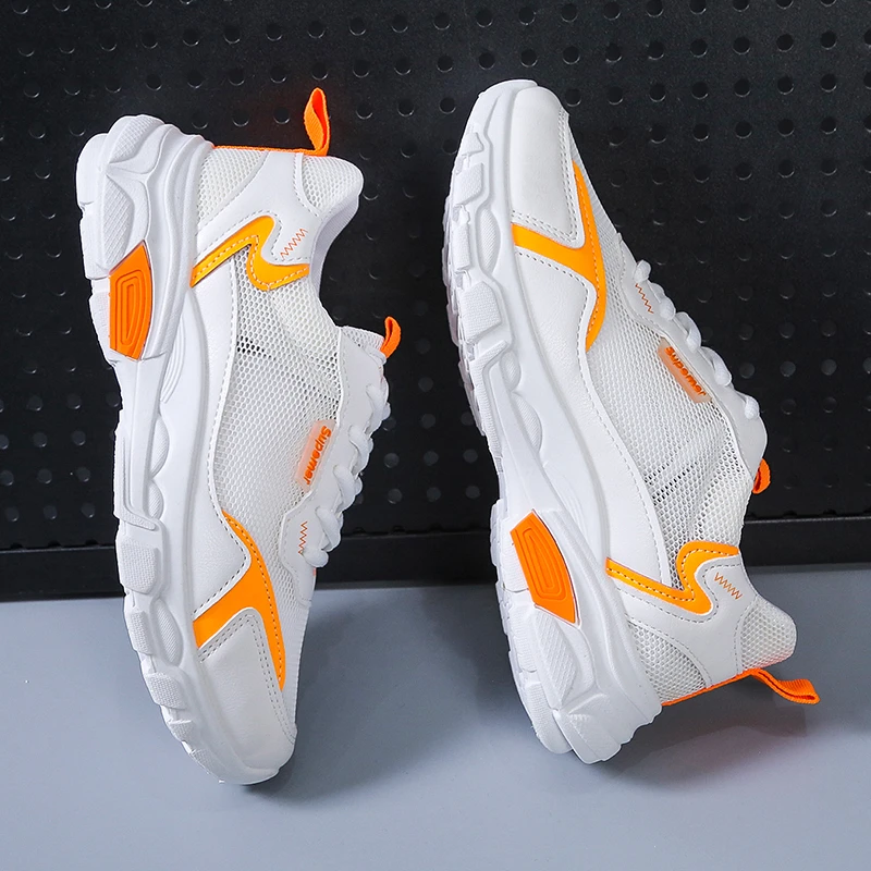 

Fashion New Spring Chunky Mesh Women Breathable Leisure Mix Color Casual Running Comfortable Sneakers Ladies Vulcanized Shoes