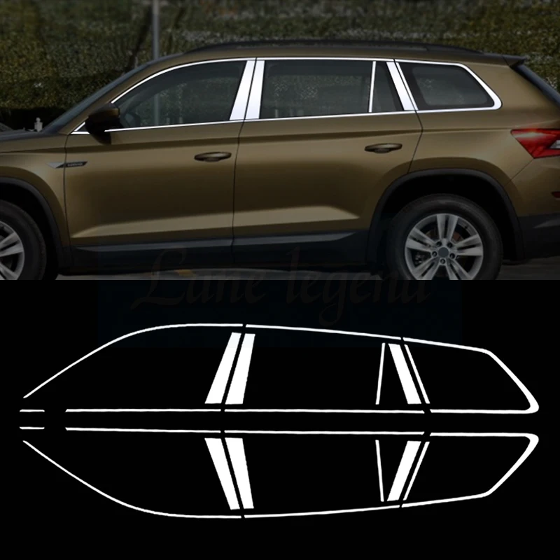 

Car Styling Stainless Steel Decorative Sequins For Skoda Kodiaq 2017 Car Full Window Trim Chrome Covers Chromium Styling