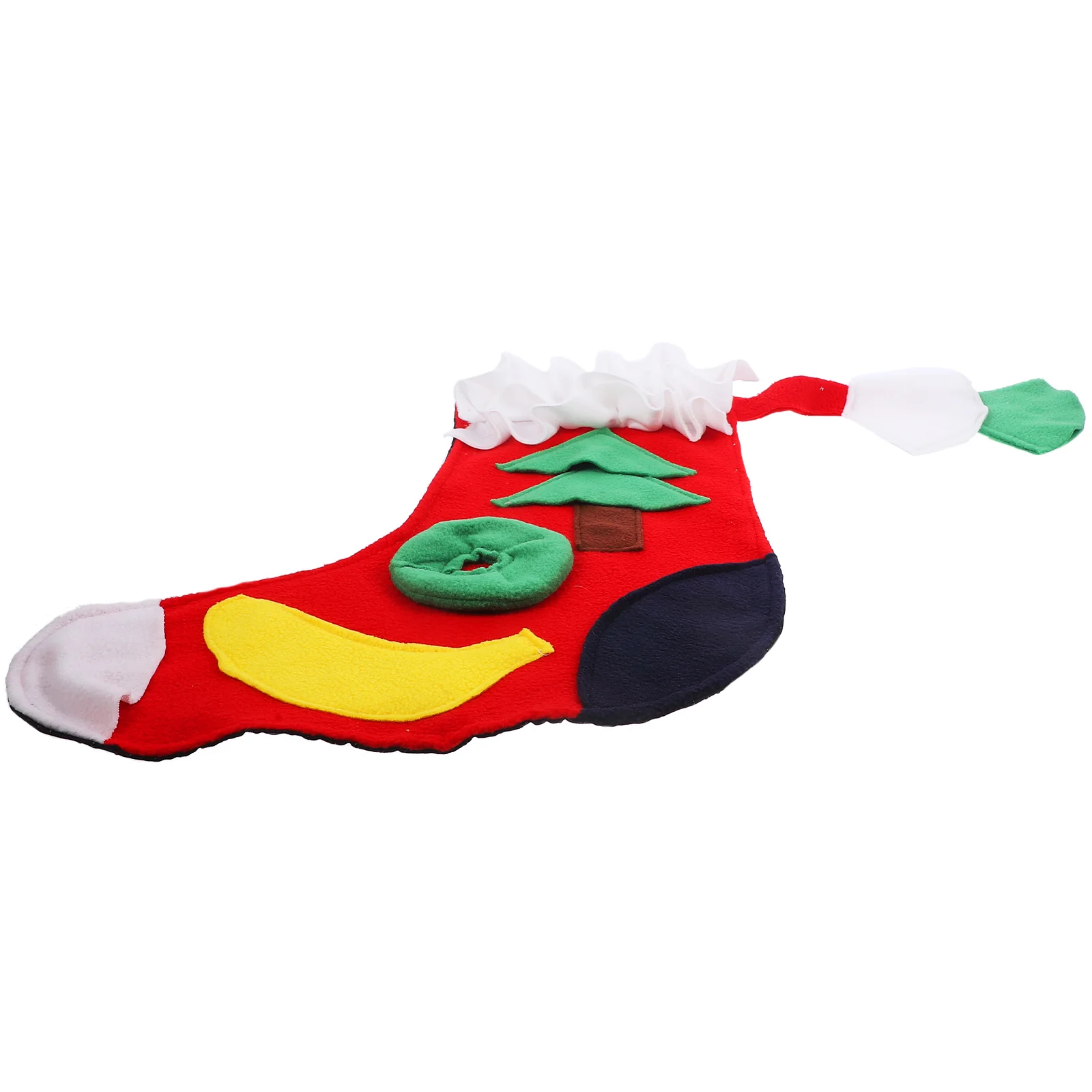 

Christmas Stocking Shaped Snuffle Mat Slow Feeding Puzzle Lint Mat Dog Soothing Mat