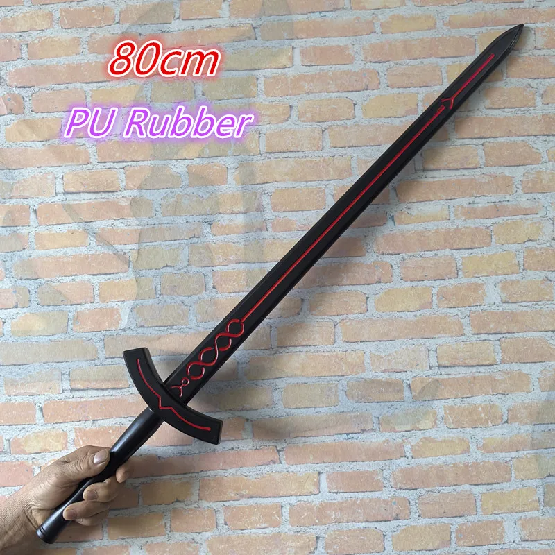 Фото 1:1 Fate Stay Night Sword Косплей Домашний Декор Черный Священный Меч Сабля Меч Большая Опора Модель Подарок Резиновые Незатаченные Игрушки 104см №5