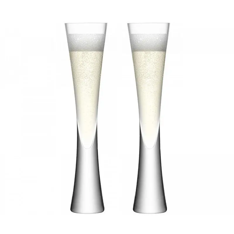 

2 Pcs/Set Wedding Champagne Flutes Glitter Crystal Slim Waist Tulip Bubble Sparkling Wine Glass Aperitif Sherry Cup For Party
