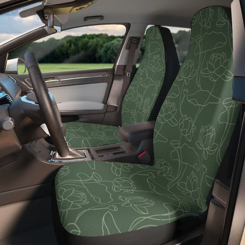 

Green Modern Art Car Seat Covers | Custom