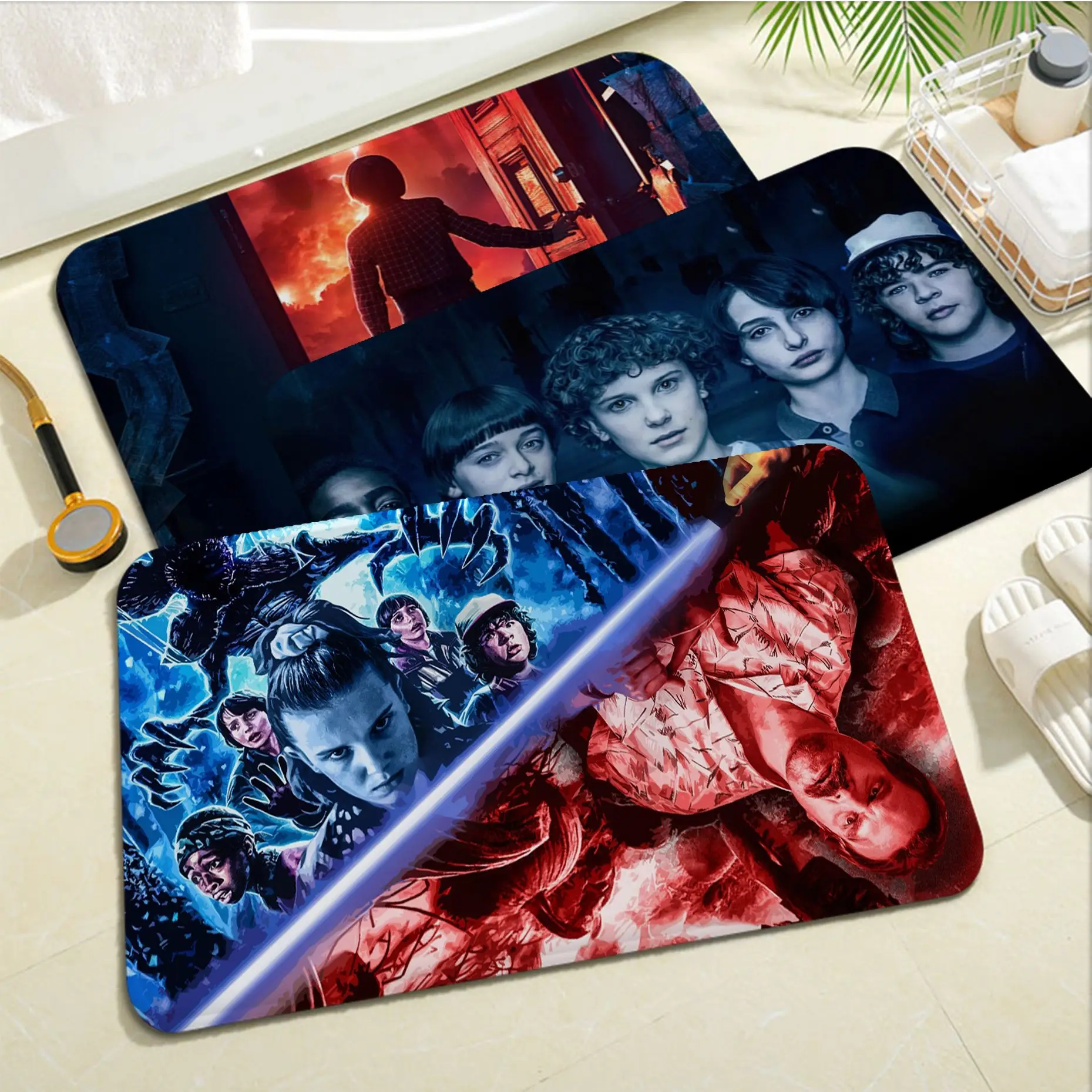 

Stranger Things Art Poster Pattern Long Rugs Washable Non-Slip Living Room Sofa Chairs Area Mat Kitchen Hotel Decor Mat