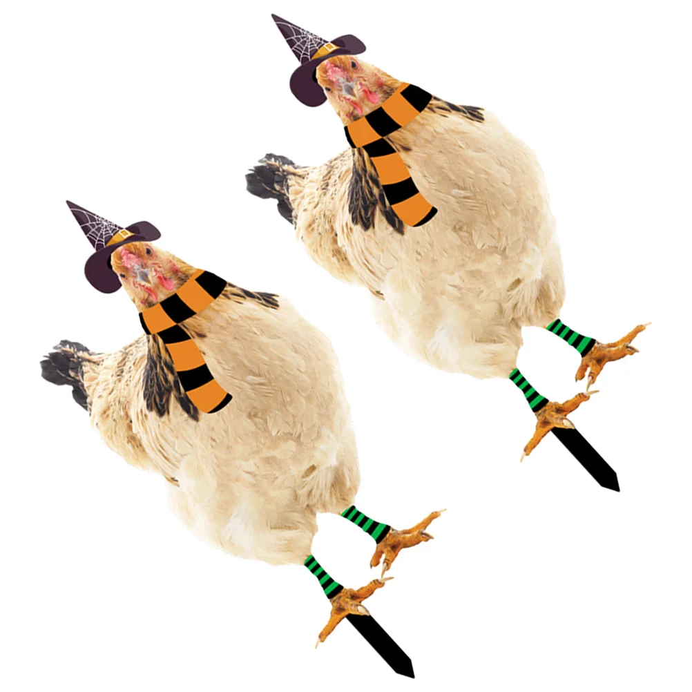 2 шт. Хэллоуин курица двор земляная вставка садовый кладбище праздничное