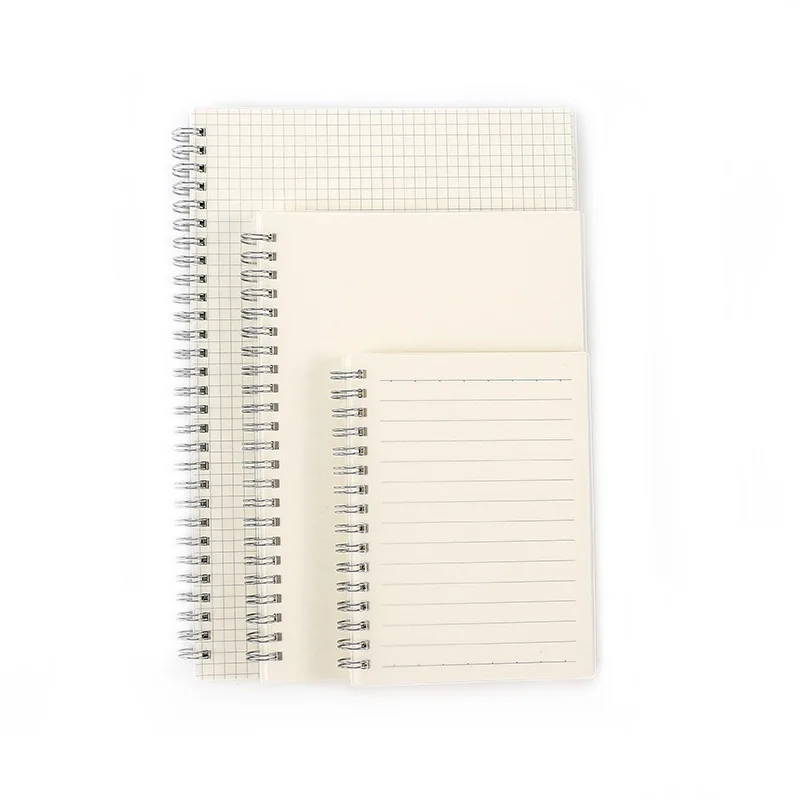 

Creativity Simplicity Transparent Coil Notebook A6 A5 B5 Grid Lines Notebook Blank Dot Matrix PP School Supplies Notebook