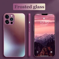 frosted tempered glass back cover for iphone 11 12 13 pro max mini x xs max xr 8 7 plus se 2020 original shockproof bumper case
