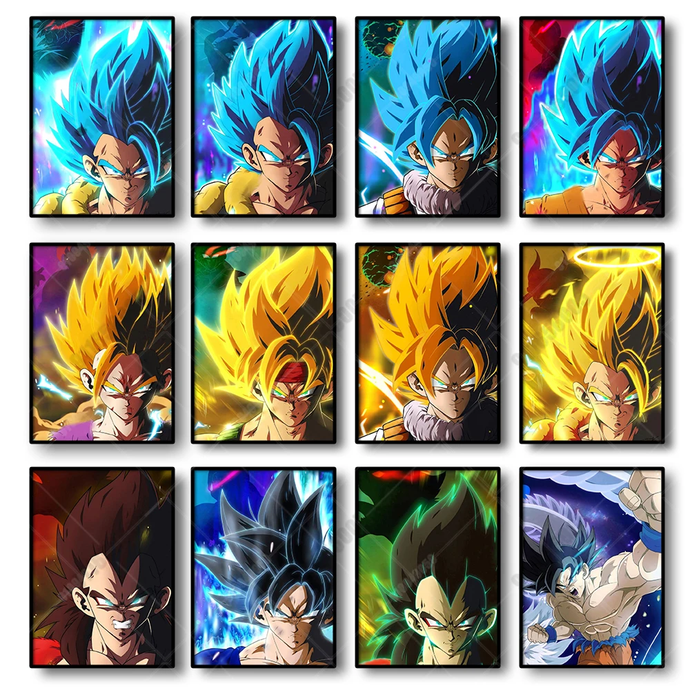 

Peripheral Anime Dragon Ball Poster Canvas Painting Goku Vegeta Gohan Trunks Cartoon Wall Art Room Decor Print Picture Cuadros