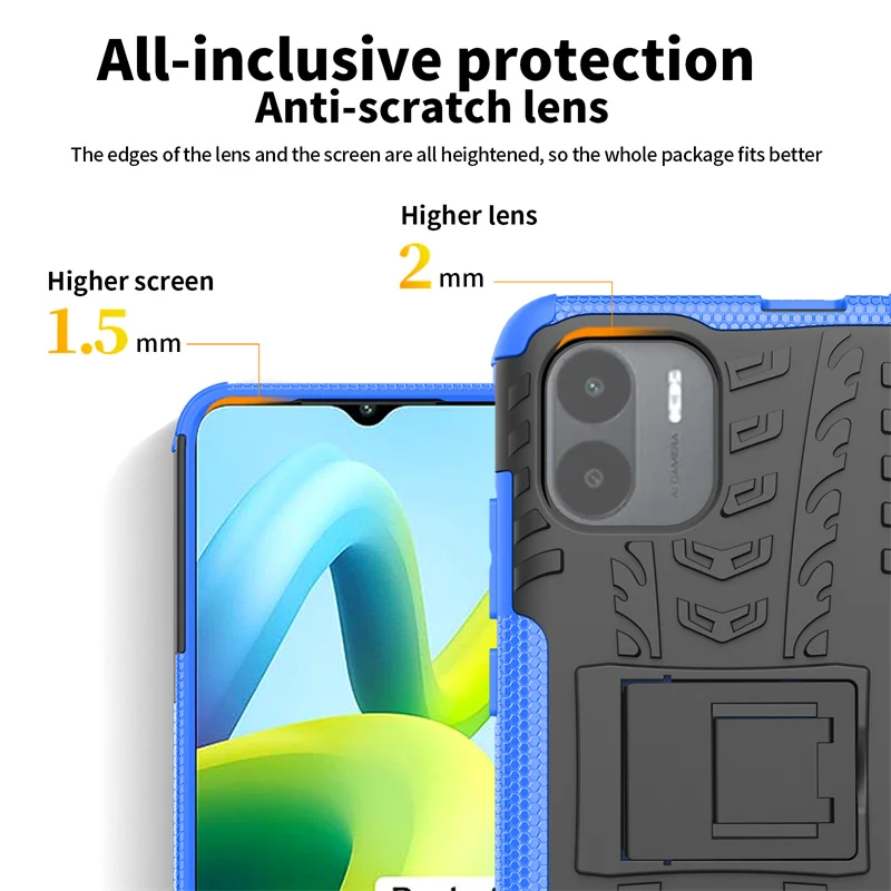 For Redmi A1 Cover Case For Xiaomi Redmi A1 Fundas Coque Shockproof Armor Protective Phone Bumper For Redmi A1