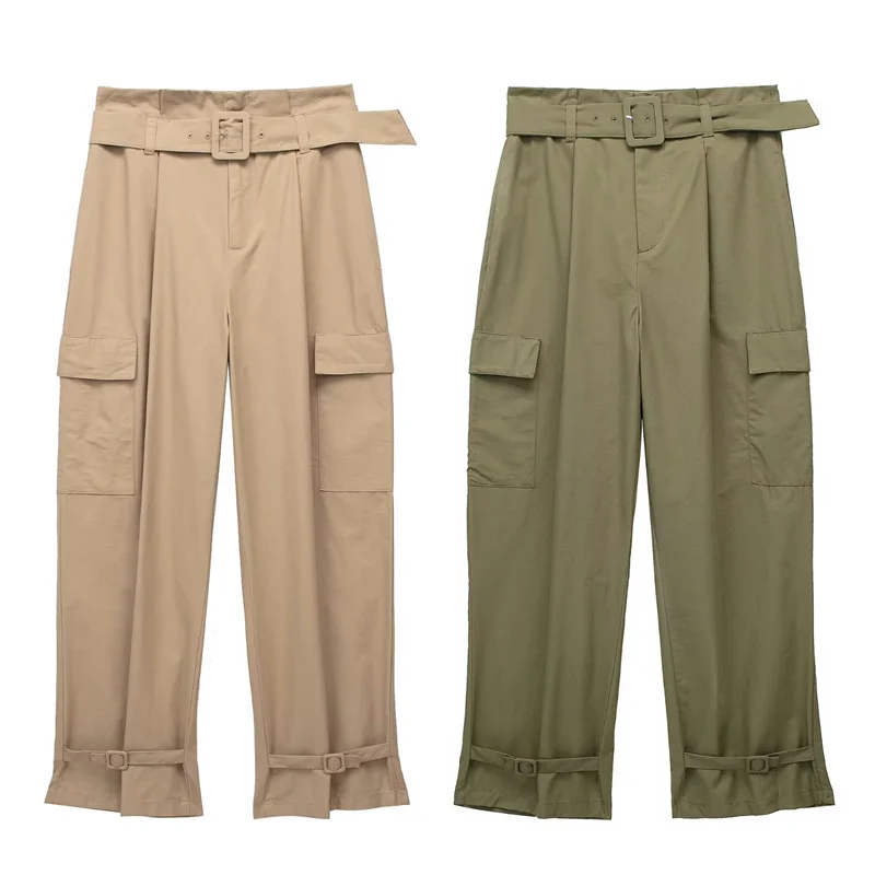 

Новинка 2023, женские повседневные и модные рабочие брюки с поясом, универсальные уличные брюки для весны и осени