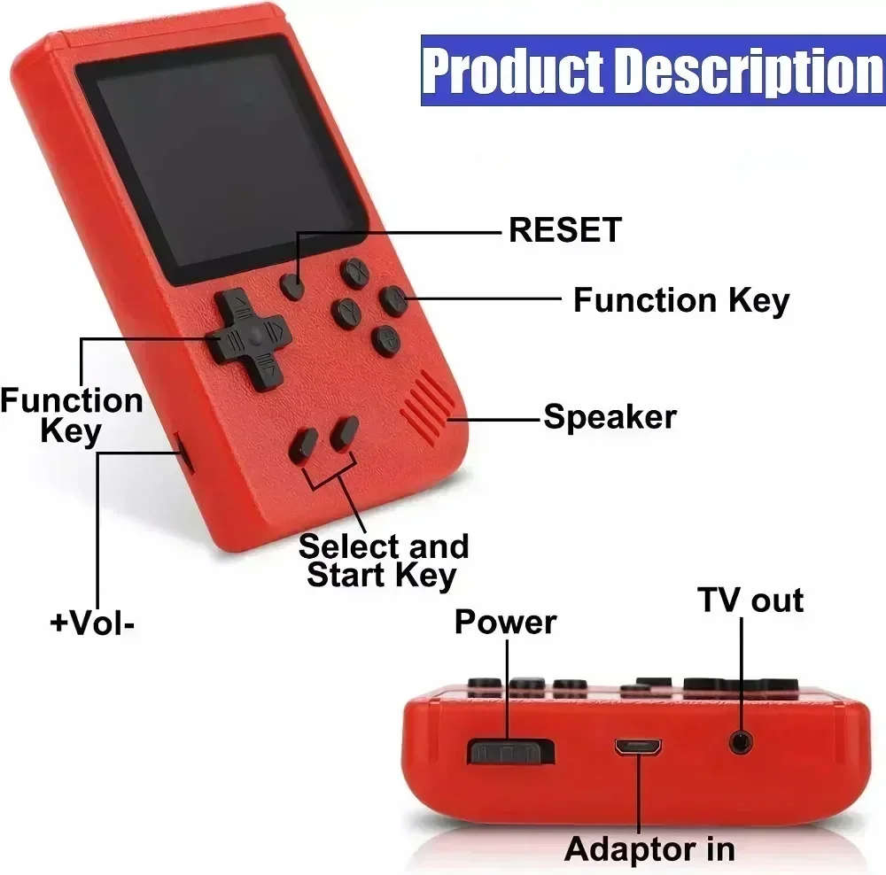 Портативная Мини-ретро 8-битная Игровая Консоль С 400 Встроенными Играми Av Out Game Boy