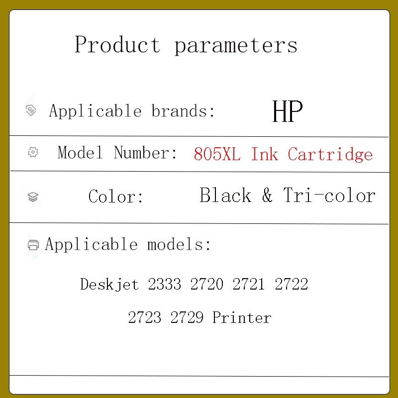 805 805XL для HP805 совместимый сменный картридж HP805XL XL Deskjet 2333 2720 2721 2722 2723 2729 принтера