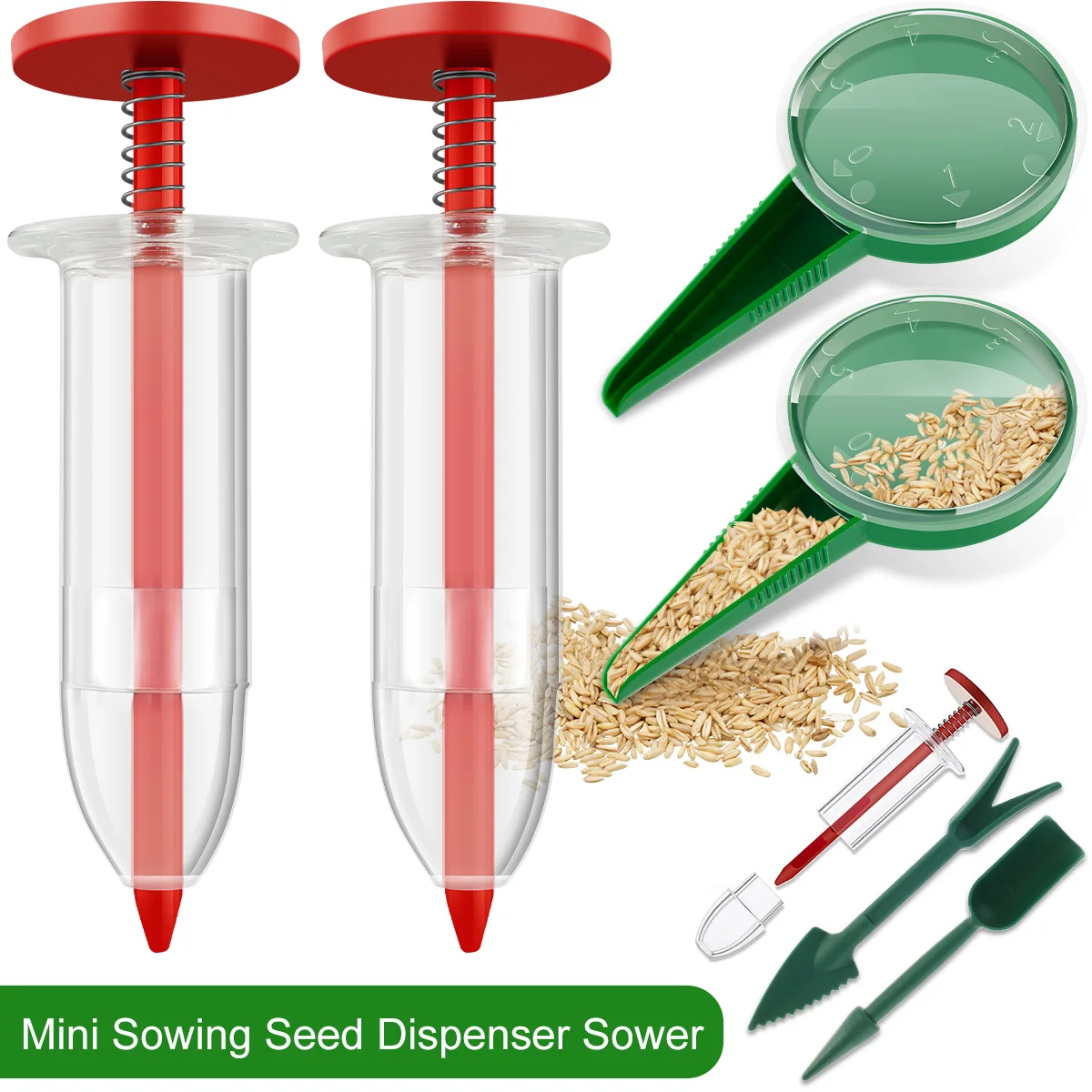 

6pcs Mini Sowing Seed Dispenser Sower Set Planter Manual Seeding Tools Practical Small Seed Spreader Flower Bed Gardening Tool